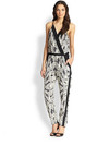 Click for more info about Shany Silk Printed Wrap-Effect Jumpsuit
