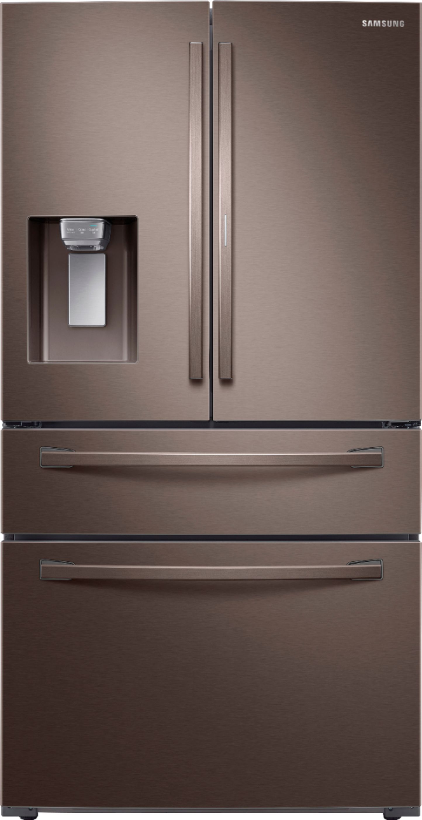 Samsung 27.8 Cu. Ft. 4-Door French Door Refrigerator with Food Showcase Tuscan Stainless Steel RF... | Best Buy U.S.