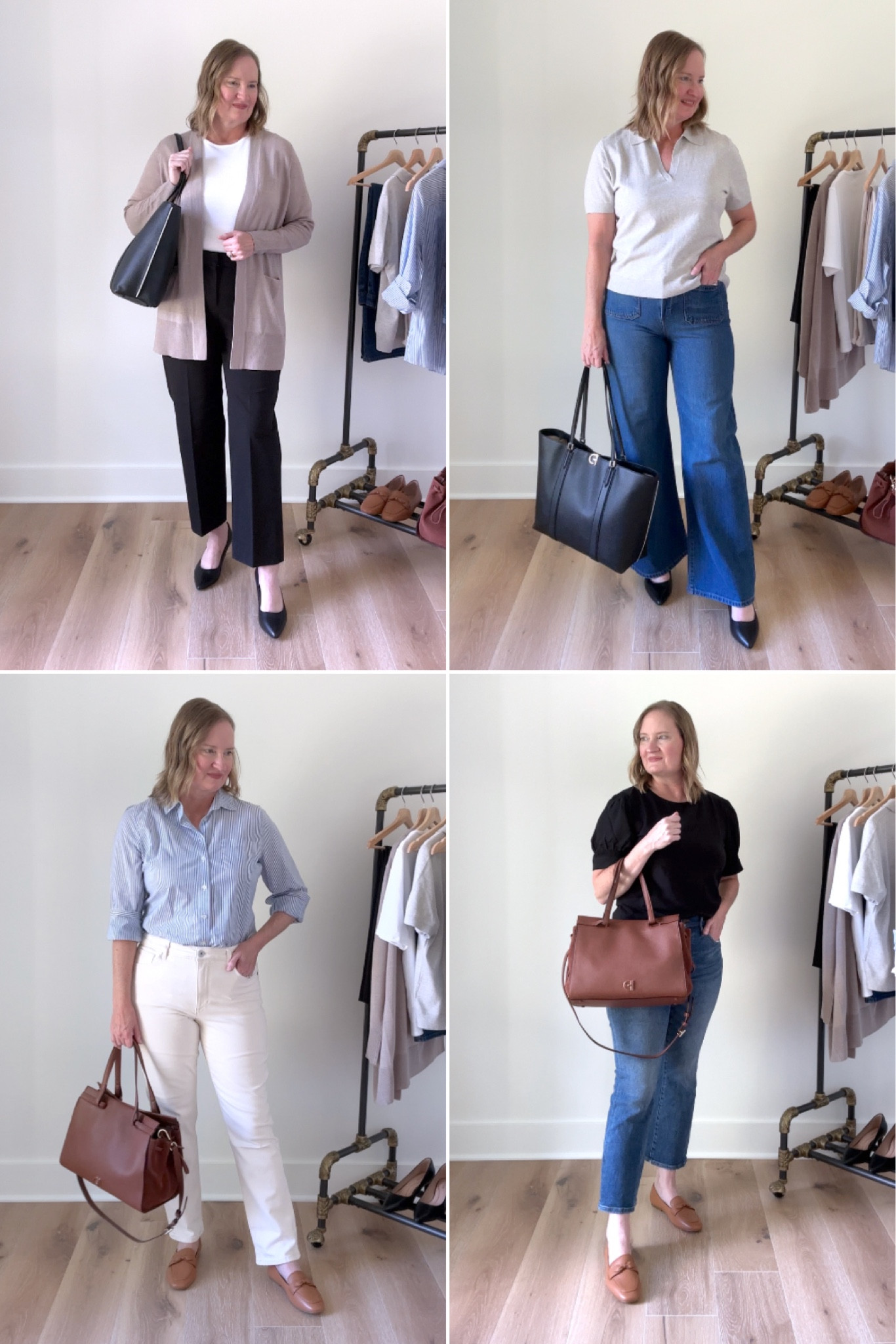 Yesterday’s Reels outfits 🍁 Cole Haan shoes and bags for your work and casual outfits.  These @colehaan shoes and bags are perfect for any season and are versatile to wear to the office throughout the week, running errands and also for the weekend. 🙌 Which shoes and bags combo is your favorite?

#ColeHaanPaidPartner #ad 

#LTKshoecrush #LTKworkwear #LTKmidsize