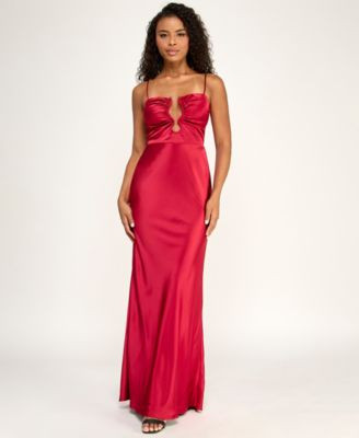 Juniors' Open-Front Sleeveless Ball Gown | Macy's