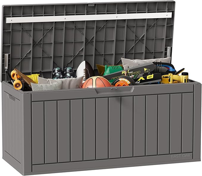 EAST OAK Outdoor Storage Box, 90 Gallon Deck Box, Waterproof Resin Storage Bin for Patio Cushions... | Amazon (US)