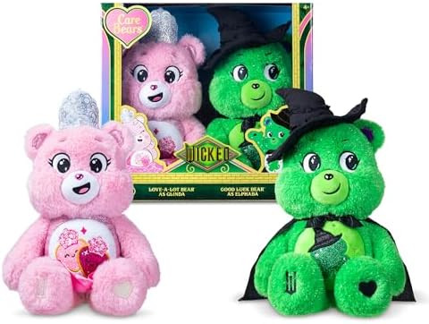 Care Bears - x Wicked 2-Pack - Love-a-Lot Bear as Glinda & Good Luck Bear as Elphaba | Amazon (US)