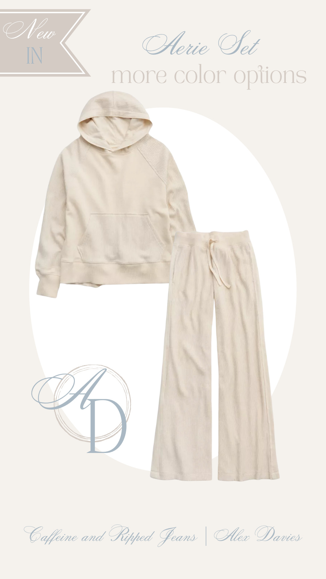 // waffl knit hoodie // new aerie set // black friday deals // waffle knit trouser // cute matching set // athleisure //  

 #LTKCyberWeek #LTKGiftGuide #LTKHoliday