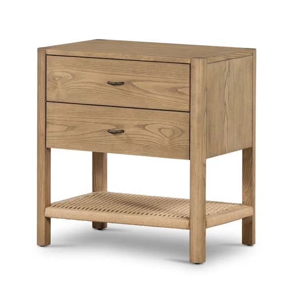 Zuma Nightstand - Dune/Gunmetal/Natural | Perigold