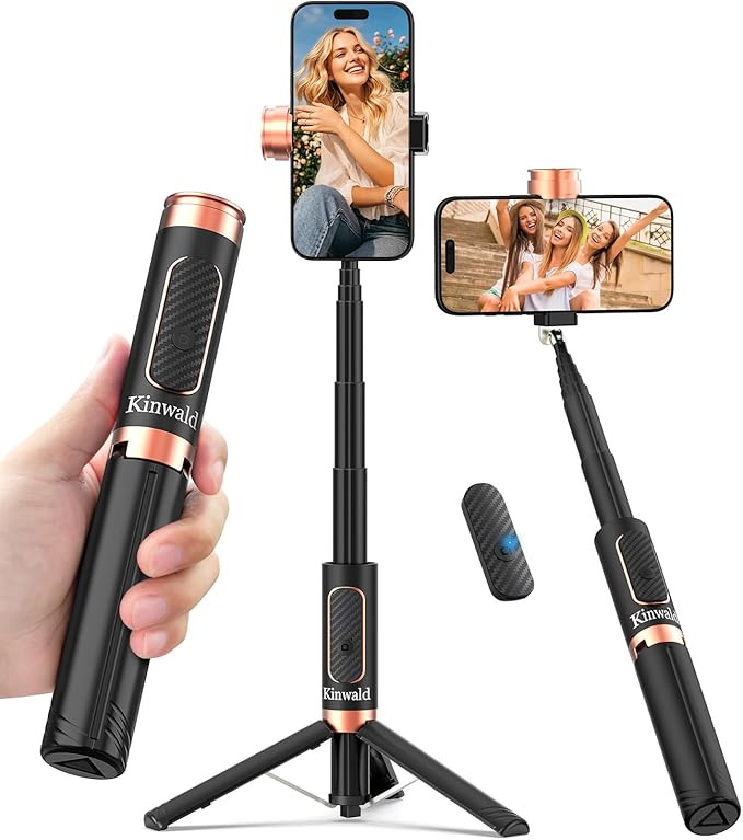 Selfie Stick Tripod for iPhone & Android – Portable Phone Tripod Stand with Bluetooth Remote, O... | Amazon (US)