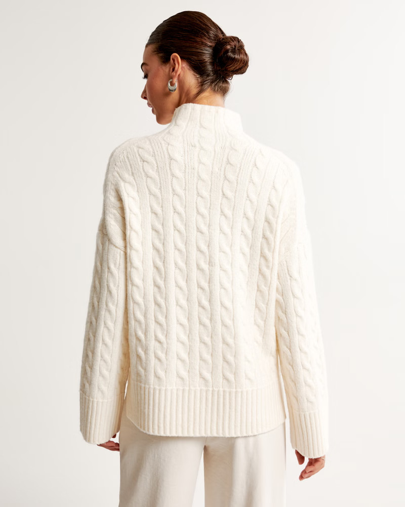 Cable Easy Funnel Neck Sweater | Abercrombie & Fitch (UK)