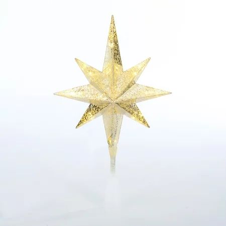 Holiday Time 14 inch Warm White LED Gold Star Tree Topper | Walmart (US)