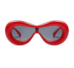 VANLINKER Oversized Thick Sunglasses Oval Y2K Glasses Inflated Frame Eyewear Shield Sun Glasses A... | Amazon (US)