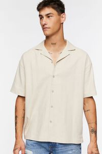 Linen-Blend Cuban Collar Shirt | Forever 21 (US)