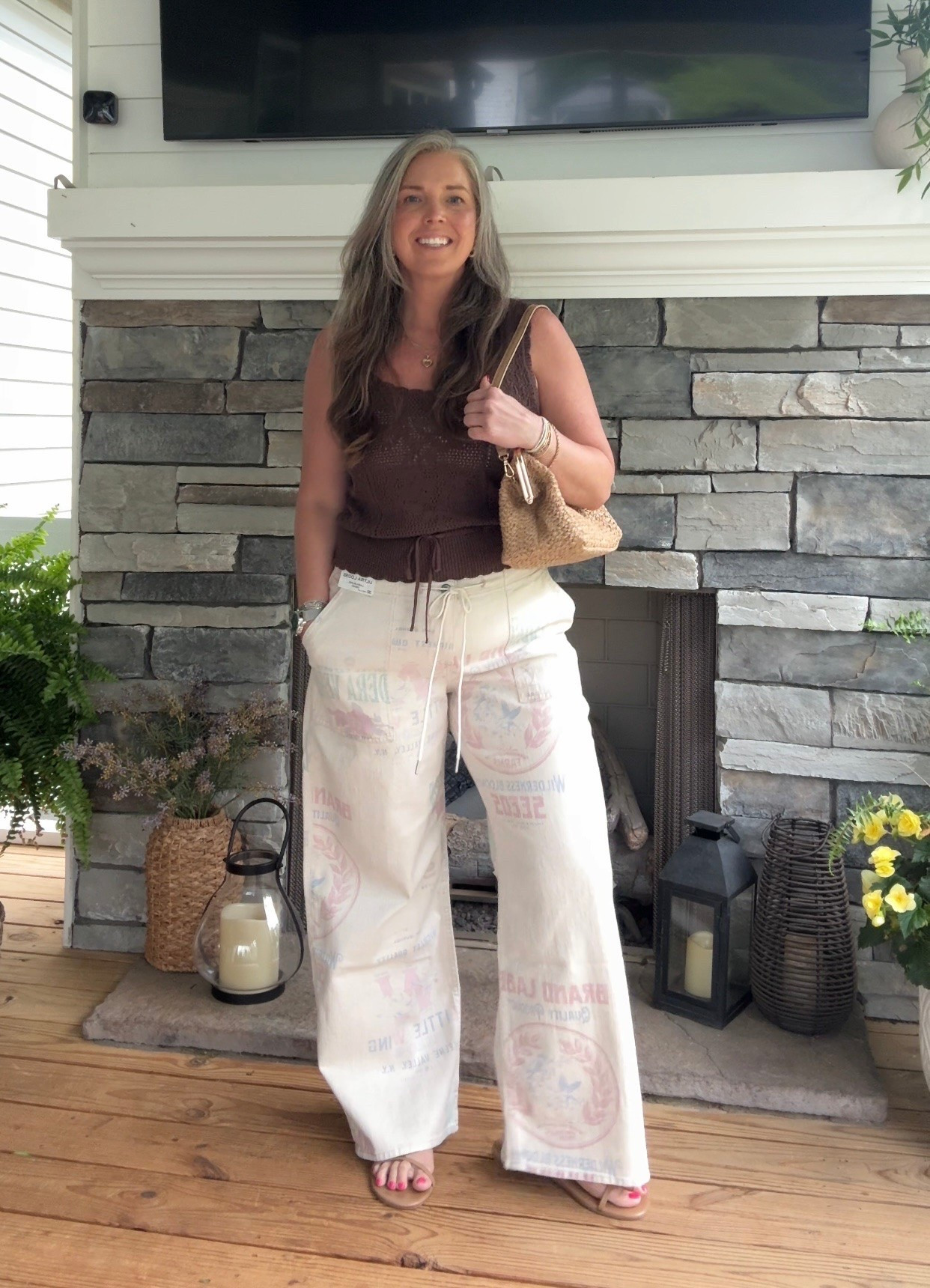 Abercrombie Summer outfit 🤍
Crochet top-medium 
Pants -30

#LTKootd #LTKSaleAlert #LTKmomlife