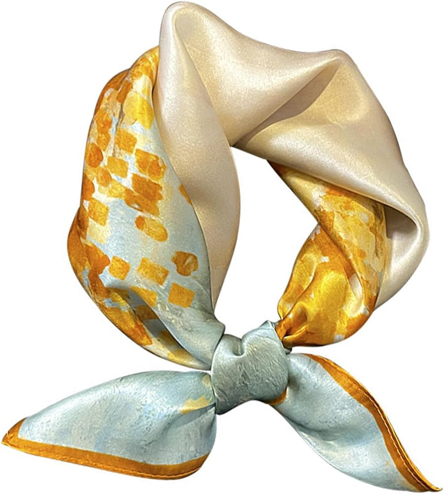 21" Mulberry Silk Scarfs Small Square Scarfs Fashion Neck Scarf Hair scarf for Women Gift Packed | Amazon (US)