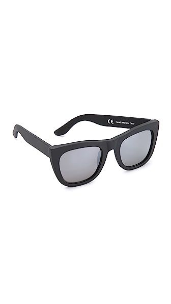 Super Sunglasses Gals Matte Sunglasses - Black/Black | Shopbop