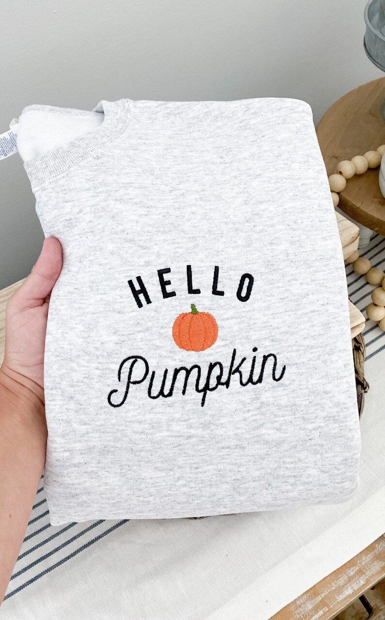 Hello Pumpkin Cute Fall Sweatshirt, Pumpkin Shirt, Fall Sweatshirt, Fall Pumpkin Shirt | Etsy (US)