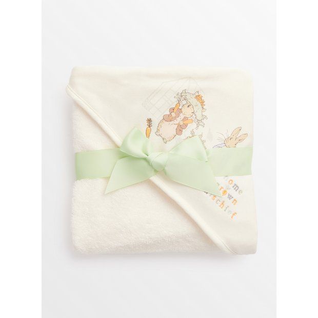 Peter Rabbit Cream Hooded Towel One Size tuc143734669 | argos.co.uk