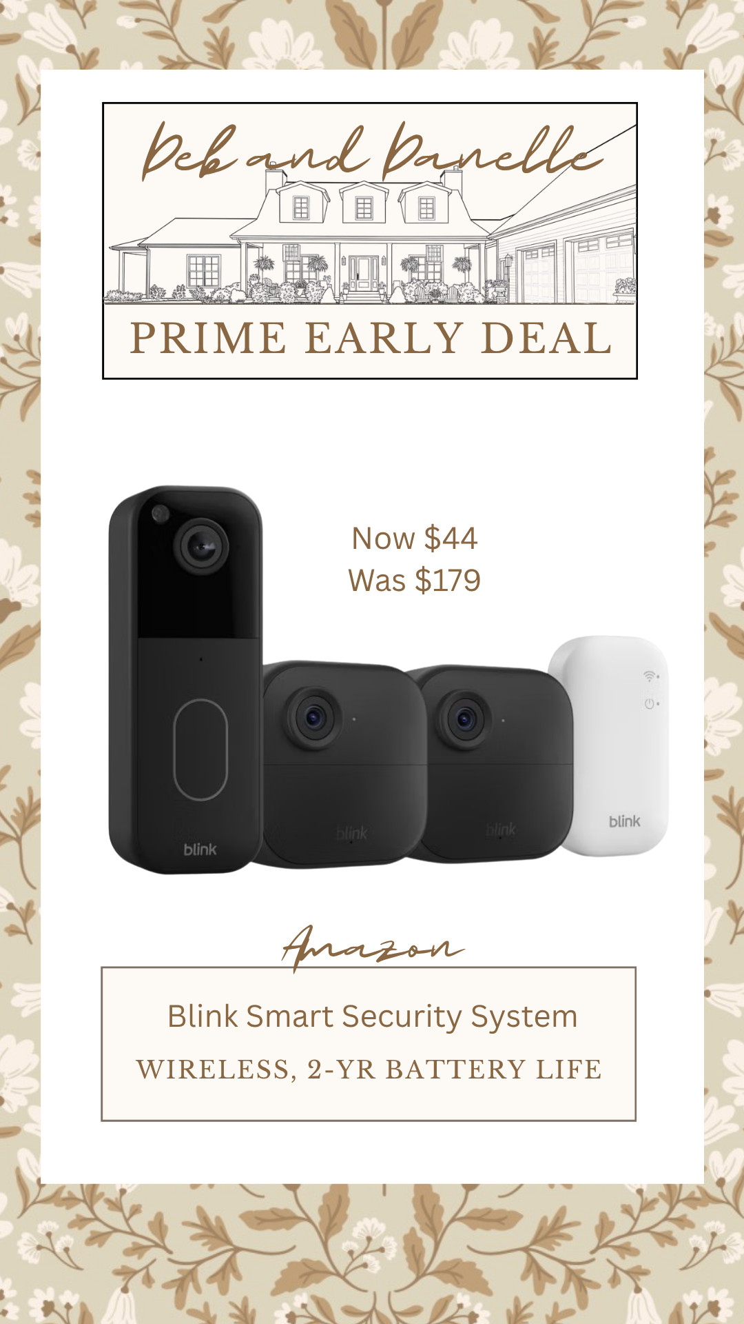 Amazon early deals are live and our Blink Security System is on a great sale.  

 #LTKHome #LTKSaleAlert