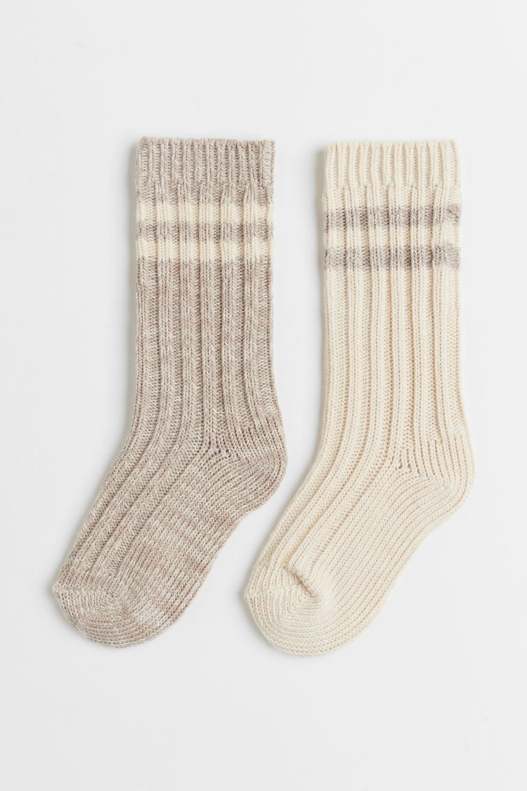 2-pack Knit Socks | H&M (US + CA)