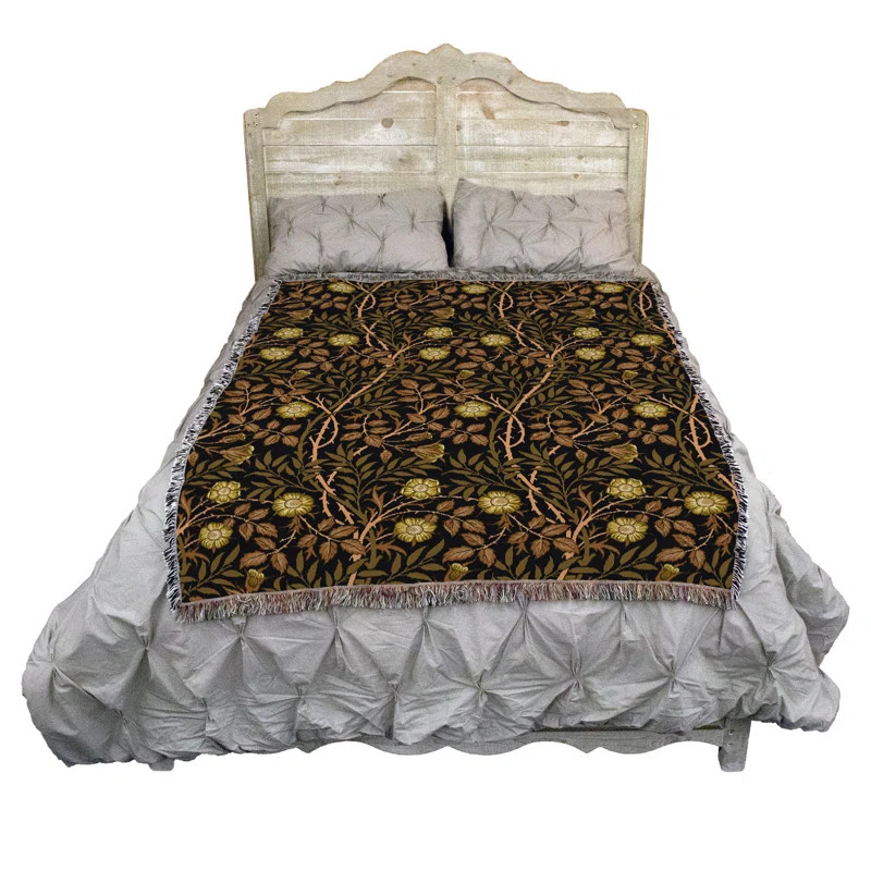 Pure Country Weavers William Morris Sweetbriar Bronze Blanket - Arts & Crafts - Gift Tapestry Thr... | Wayfair North America