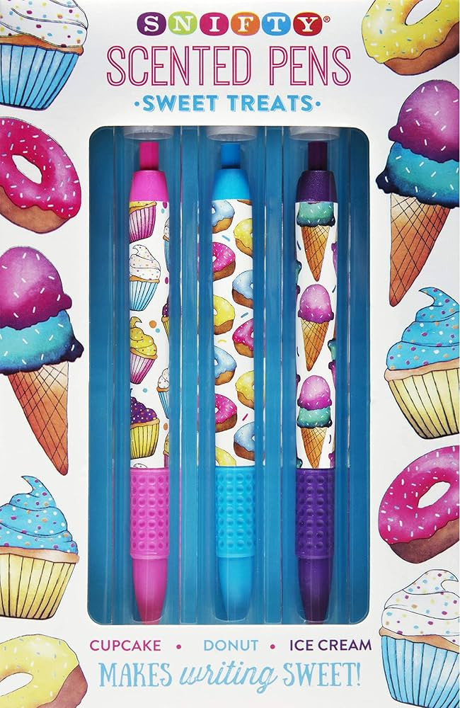 Sweet Treats Scented Pen Set (3pk) - Cupcake, Donut, Ice Cream | Amazon (US)