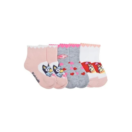 Bluey Unisex Toddler Ankle Valentines Socks, 3-pack, Sizes 12M-5T | Walmart (US)