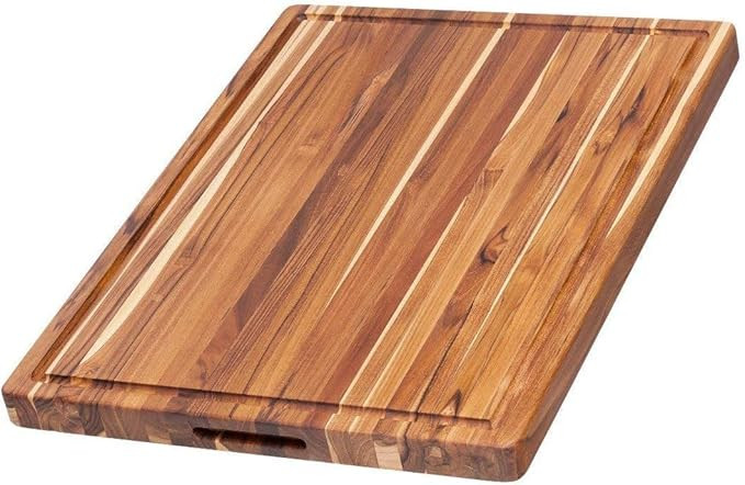 Teakhaus Carving Board - Large (L) Wood Cutting Board with Juice Groove and Grip Handles - Revers... | Amazon (US)