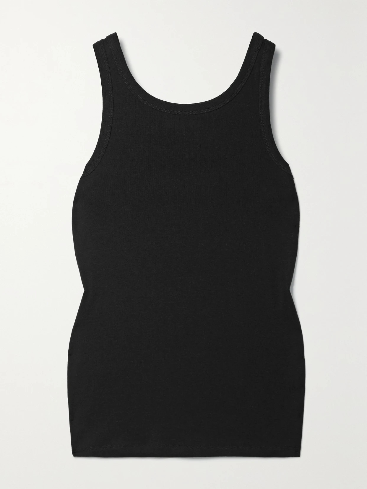 The Row - Essentials Frankie Organic Cotton-jersey Tank - Black | NET-A-PORTER (US)