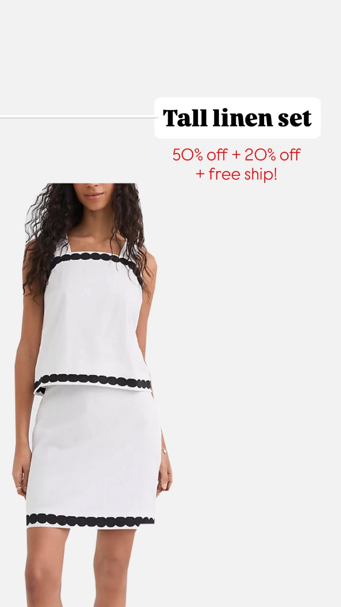 ⚠️This brand usually runs big so I like to size down in dresses and skirts. 

Tall linen skirt set 

#LTKSaleAlert #LTKSeasonal #LTKTall