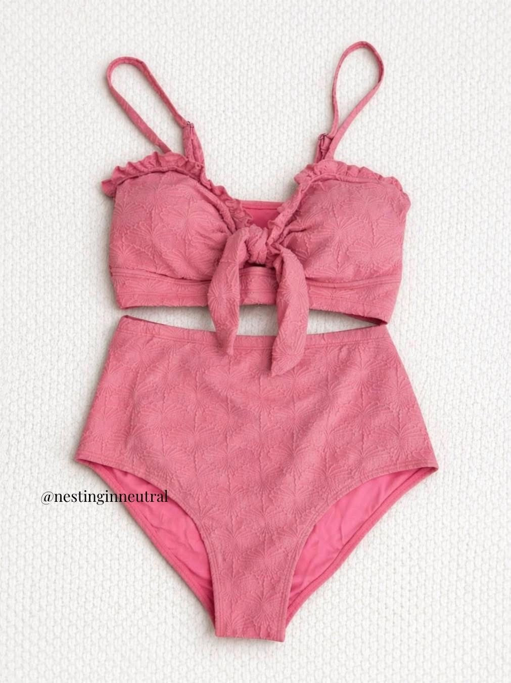 My gorgeous swimsuit with the seashell detail- it's literally made for the beach! ! It has the best coverage in the bottom and the top is ADORABLE with that bow! Drops automatically at checkout for you. 

Swimsuit,pink,vacation, summer

#LTKSwim #LTKTravel #LTKU