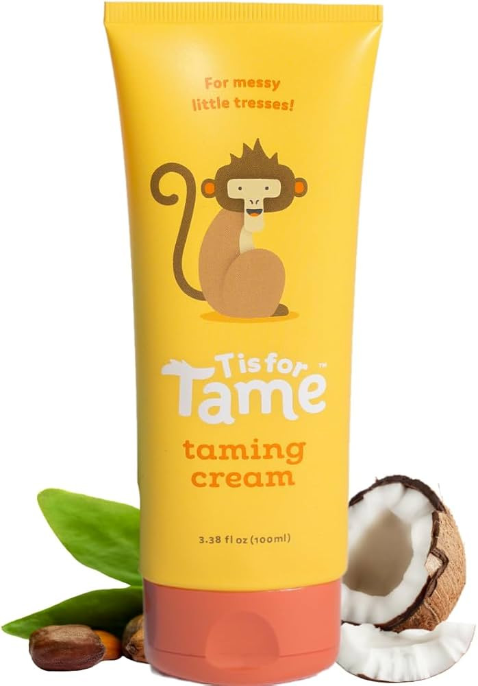 T is for Tame - Hair Taming Cream for Kids, All-Natural for Frizz & Flyaways, Coconut Oil, Leave-... | Amazon (US)