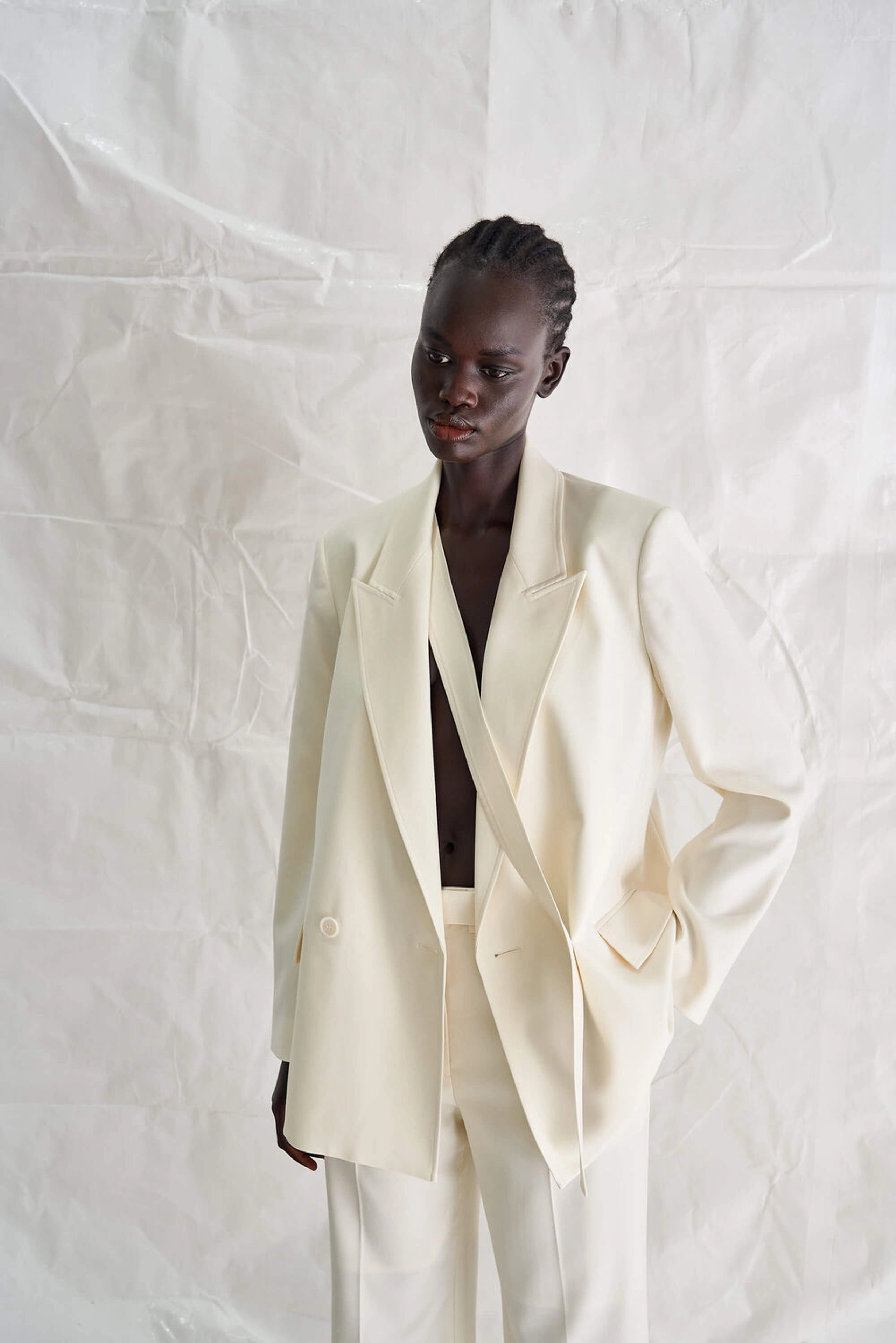 Oroton Marshmallow Double Breasted Blazer | Oroton