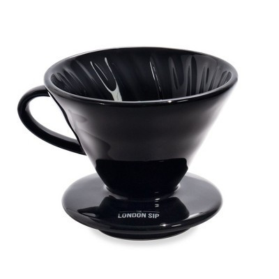 The London Sip ceramic coffee dripper black