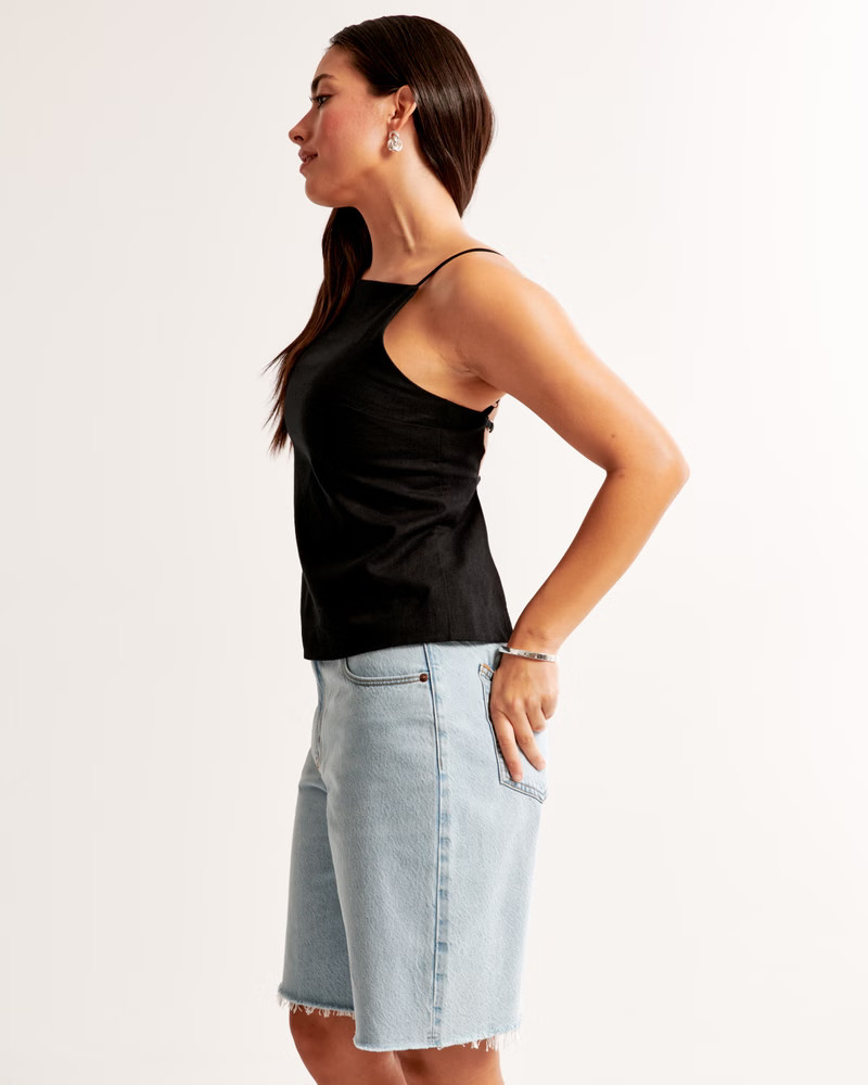 Women's Curve Love Mid Rise 10" Loose Short | Women's Bottoms | Abercrombie.com | Abercrombie & Fitch (US)