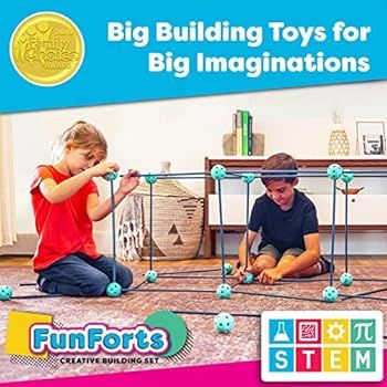 Fun Forts Kids Tent for Kids - 81 Pack STEM Toys Fort Building Kit, Building Toys Play Tent Indoo... | Amazon (US)