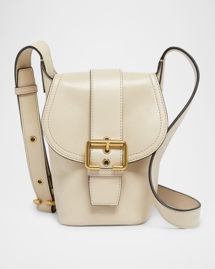 Chloe Camera Crossbody Bag in Natural Shiny Buffalo Leather | Neiman Marcus