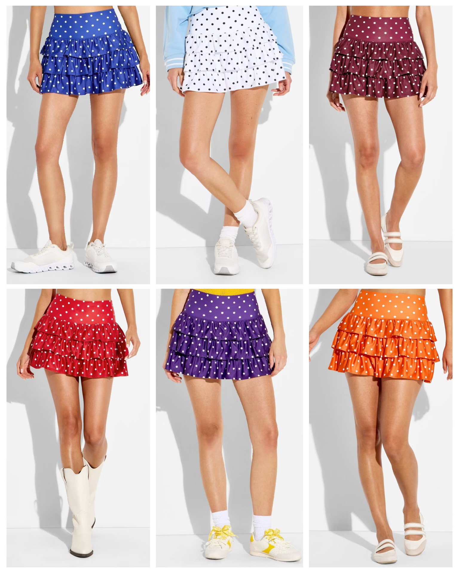 Target new arrival, gameday polka dot ruffle skort