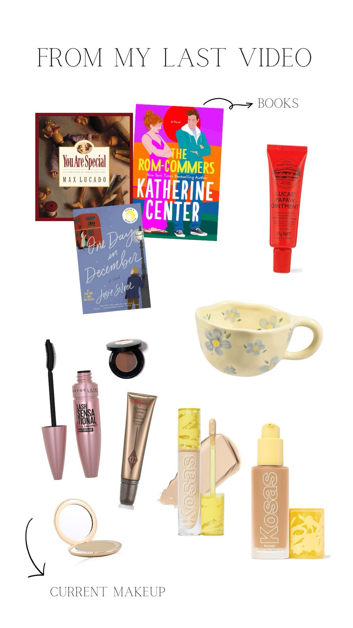 products mentioned in my last youtube video ☺️