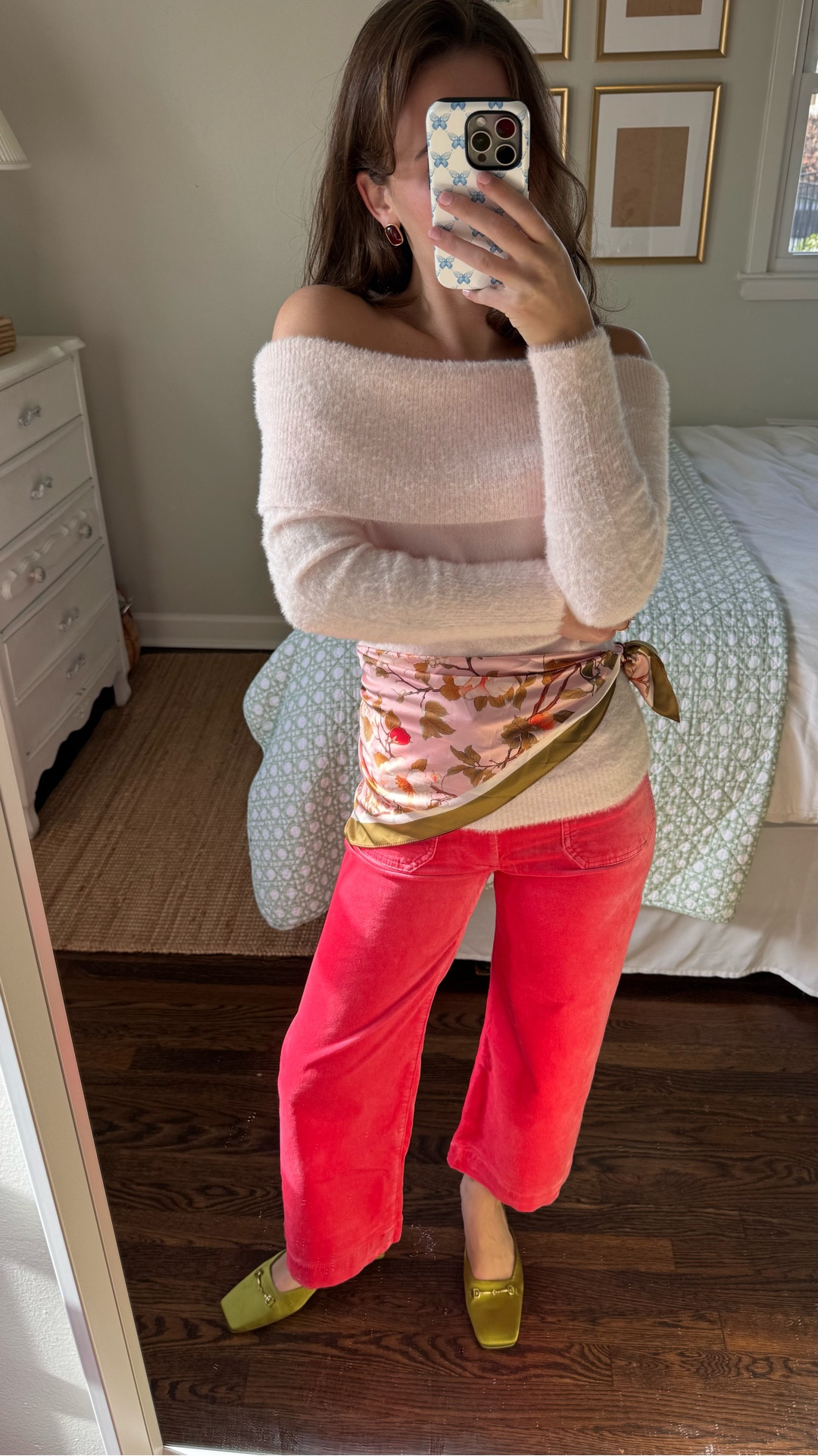 Wearing my usual size in the pants and top! This scarf comes in a pair, so cute for a gift. 

#LTKootd #LTKgrwm #LTKHoliday