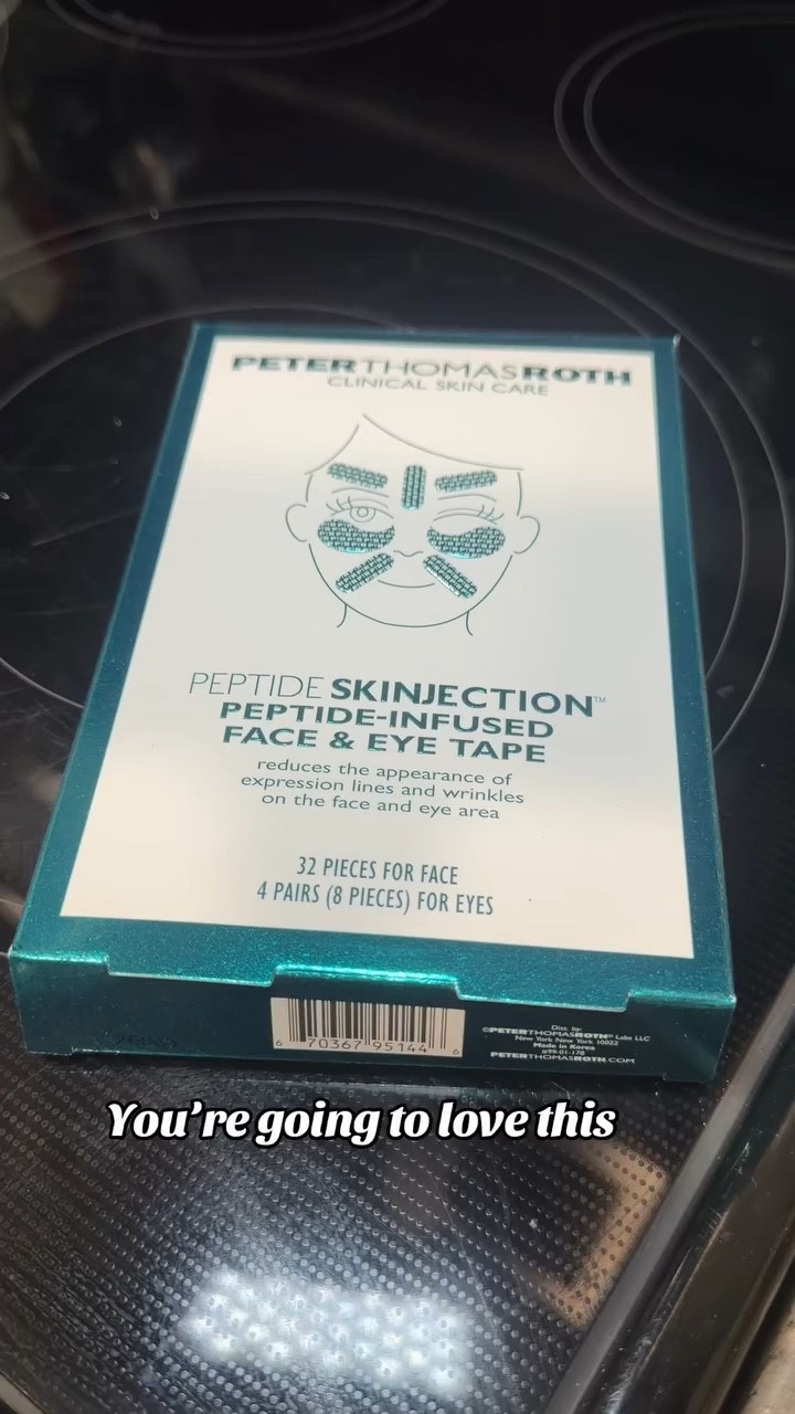 Peter Thomas Roth Peptide Skinjection Infused Face Tape is a targeted skincare treatment designed to help smooth the appearance of fine lines while delivering peptide-based benefits.@Peter Thomas Roth Labs #PeterThomasRoth #SkincareInnovation #AntiAgingSkincare #BeautyFinds #skincareroutine