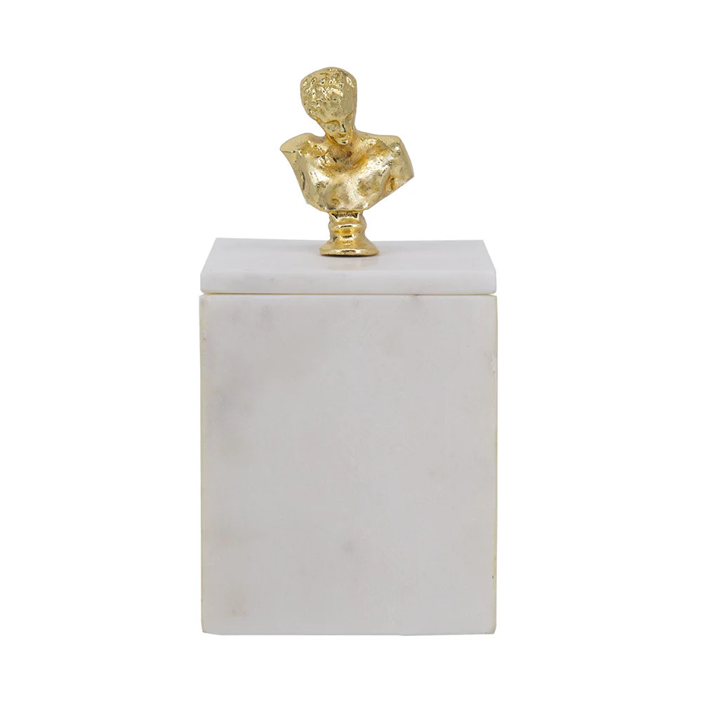White Marble Bust Box | Modern Locke