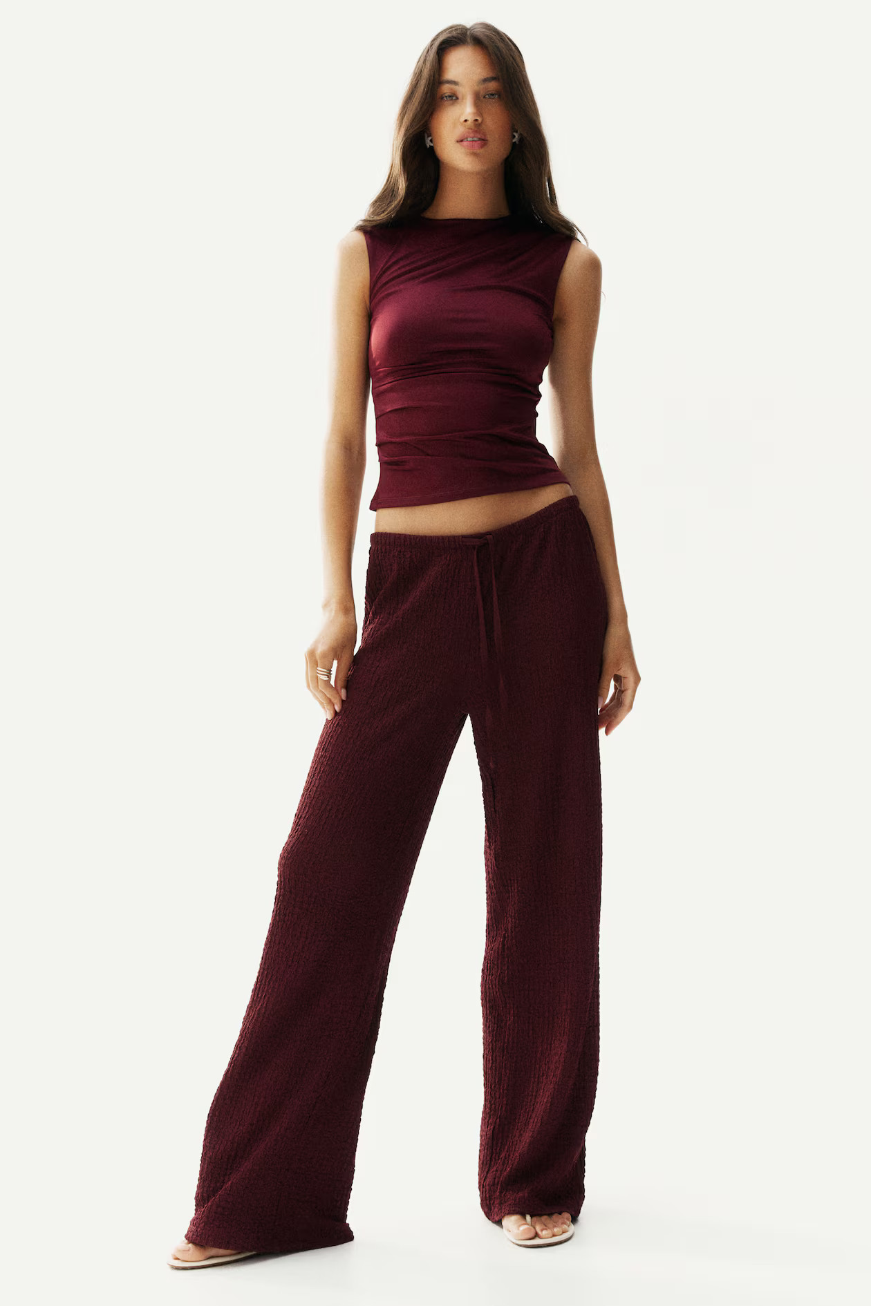 Crinkled drawstring trousers | H&M (UK, MY, IN, SG, PH, TW, HK)