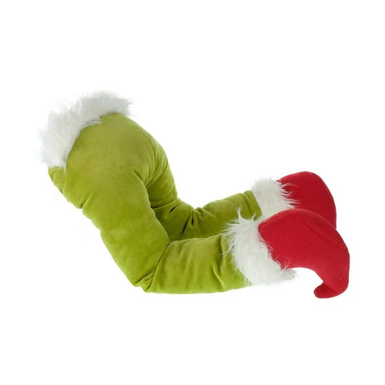 Dr. Seuss' How the Grinch Stole Christmas Grinch Furry Plush Leg Christmas Décor 12.6 Inch by Ru... | Walmart (US)