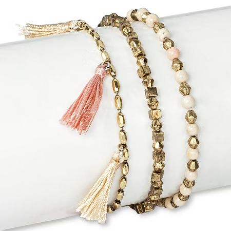 Women's Hudson Moon® Three Pack Beaded Bracelet Set with Tassels - Multi-Color | Target