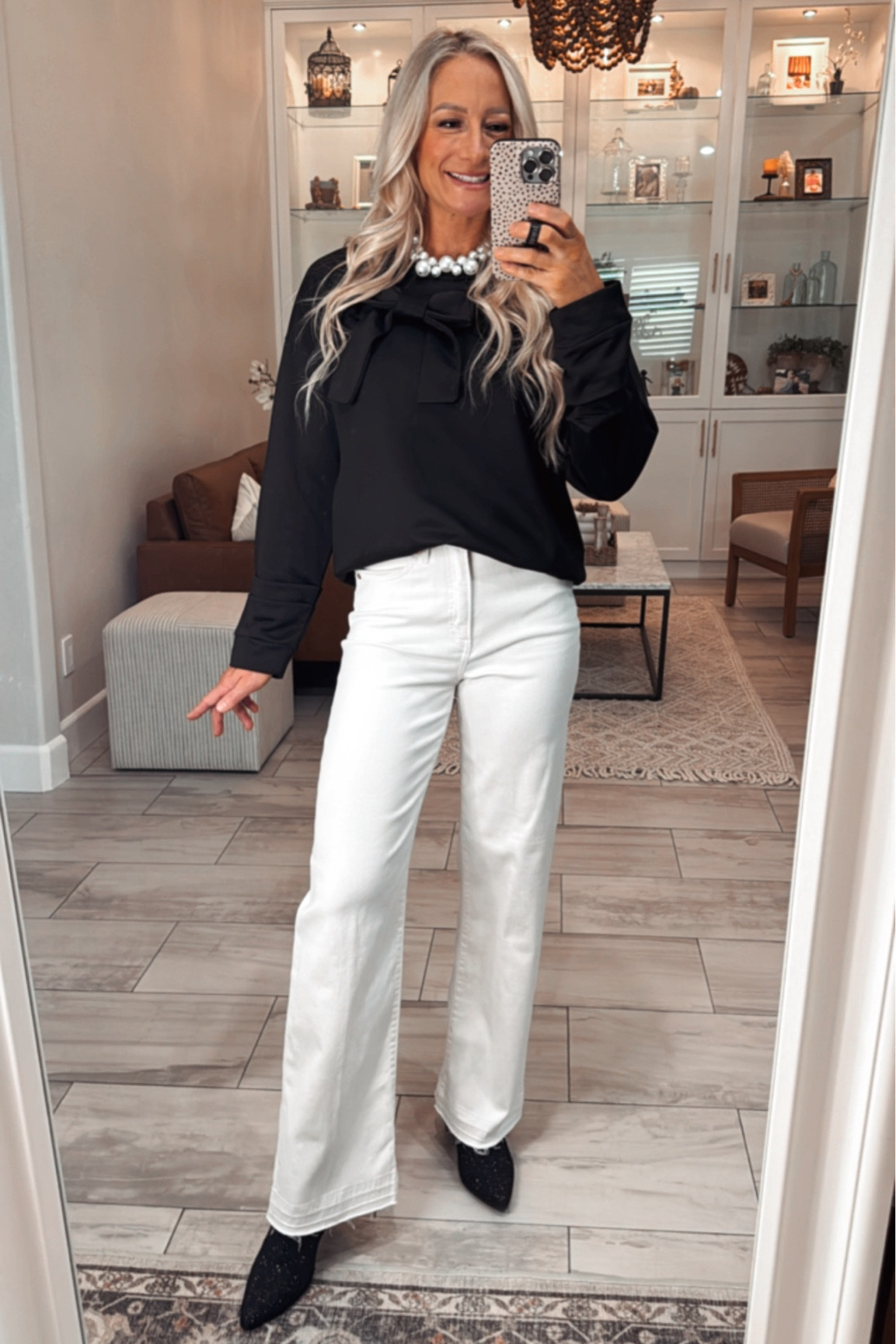 This super adorable bow sweater can transition from season to season with you and be styled as dressy or as casual as you want. Crisp white pants are always a favorite of mine. And who can pass up boots with personality!✨

#LTKStyleTip #LTKFindsUnder50