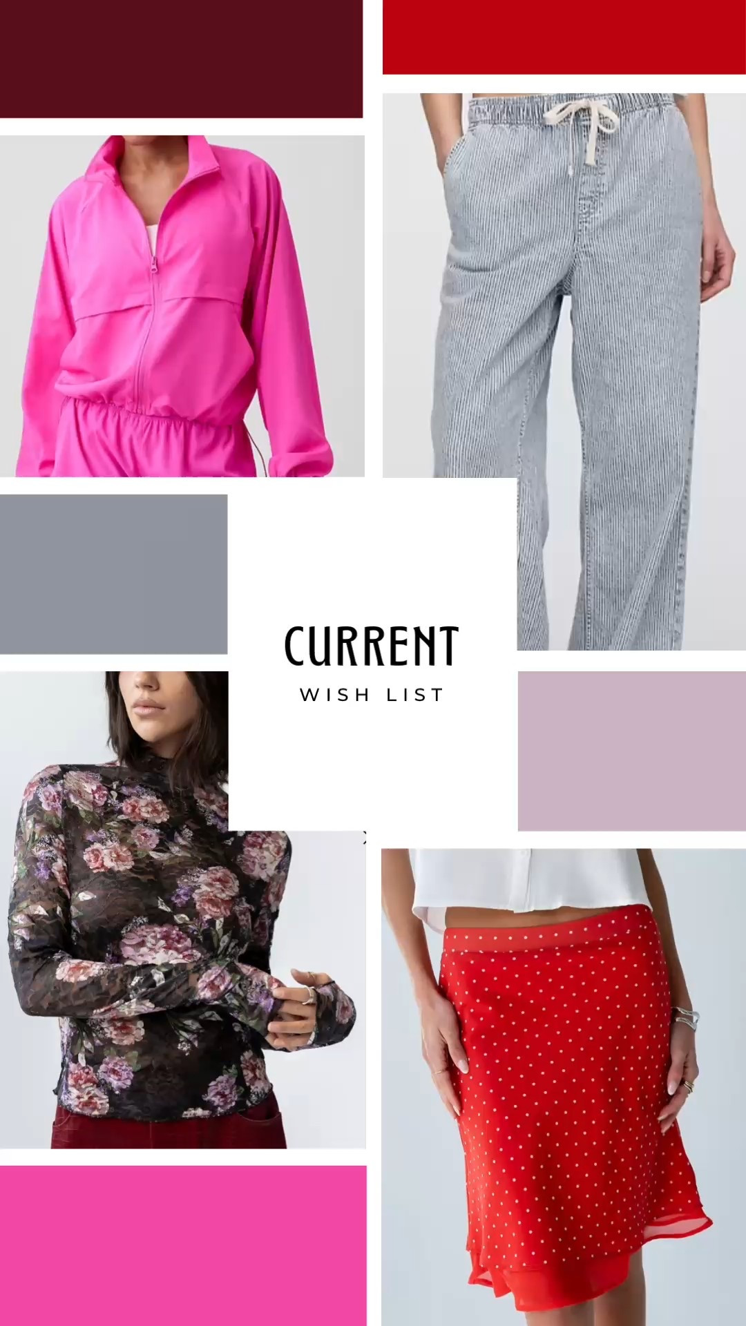 This week I'm looking at this adorable red polka dot skirt, I love the mesh layer! 

I'm also loving my lace layering shirt so much I'm looking at similar ones and this floral and one would be so fun for under a tshirt or alone for a date night. 

I've had my eye on these wide leg striped denim pull on pants for a while. They come in wide leg and a barrel leg. 

Last but not least, this hot pink track jacket screams spring and summer. I love it! The cut is perfect  

#LTKSaleAlert #LTKootd