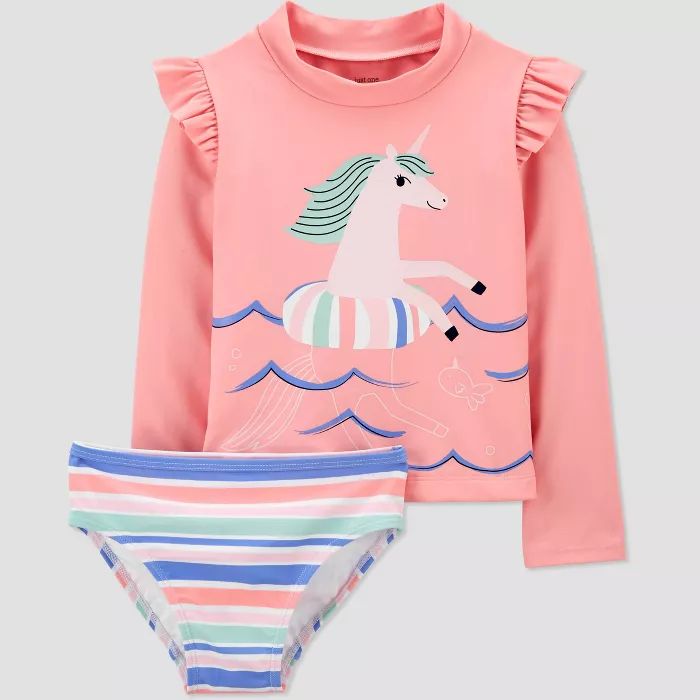 Toddler Girls' Unicorn Long Sleeve Rash Guard Set - Just One You® made by carter's Pink | Target