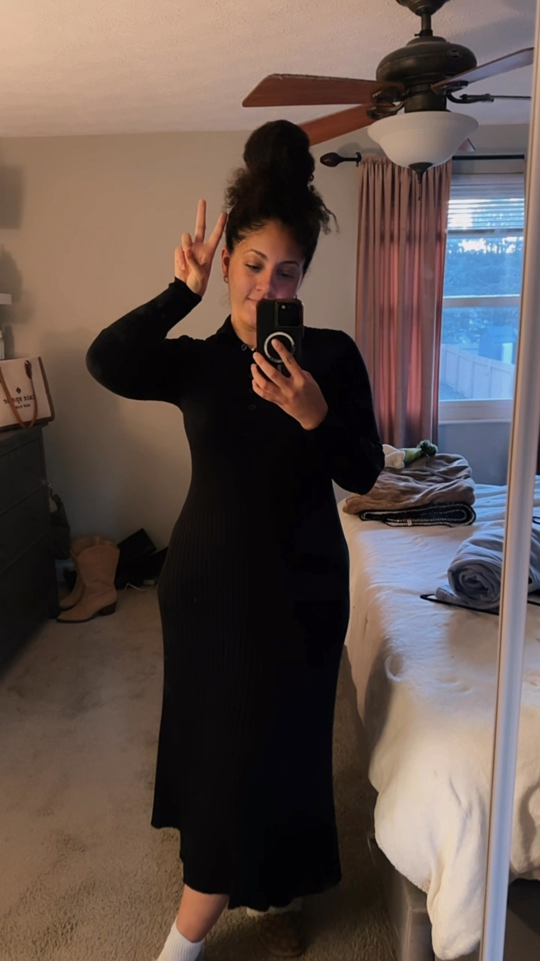 Ribbed Collar Midi Dress 

#LTKMidsize #LTKStyleTip #LTKWorkwear