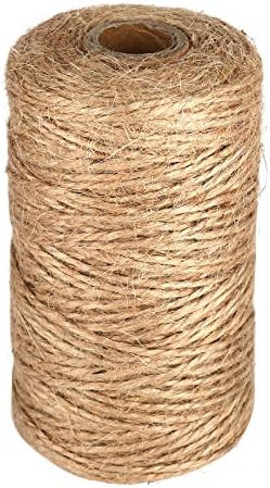 328 Feet Natural Jute Twine, 2Ply Durable Brown Twine Rope for Artworks and Crafts, Gift Wrapping, P | Amazon (US)