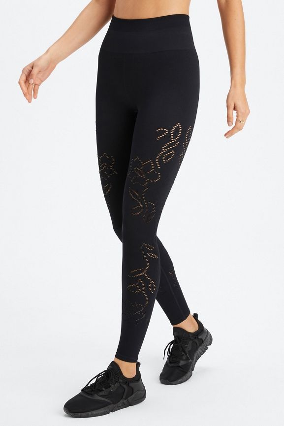 High-Waisted Lace Seamless Legging | Fabletics - North America