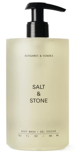 Salt & Stone Body Wash with Antioxidants for Deep Moisture | For Women & Men, Sulfate, Paraben, & Dye Free, Leaving Skin Soft and Hydrated | Bergamot & Hinoki 15.2 fl oz | Amazon (US)