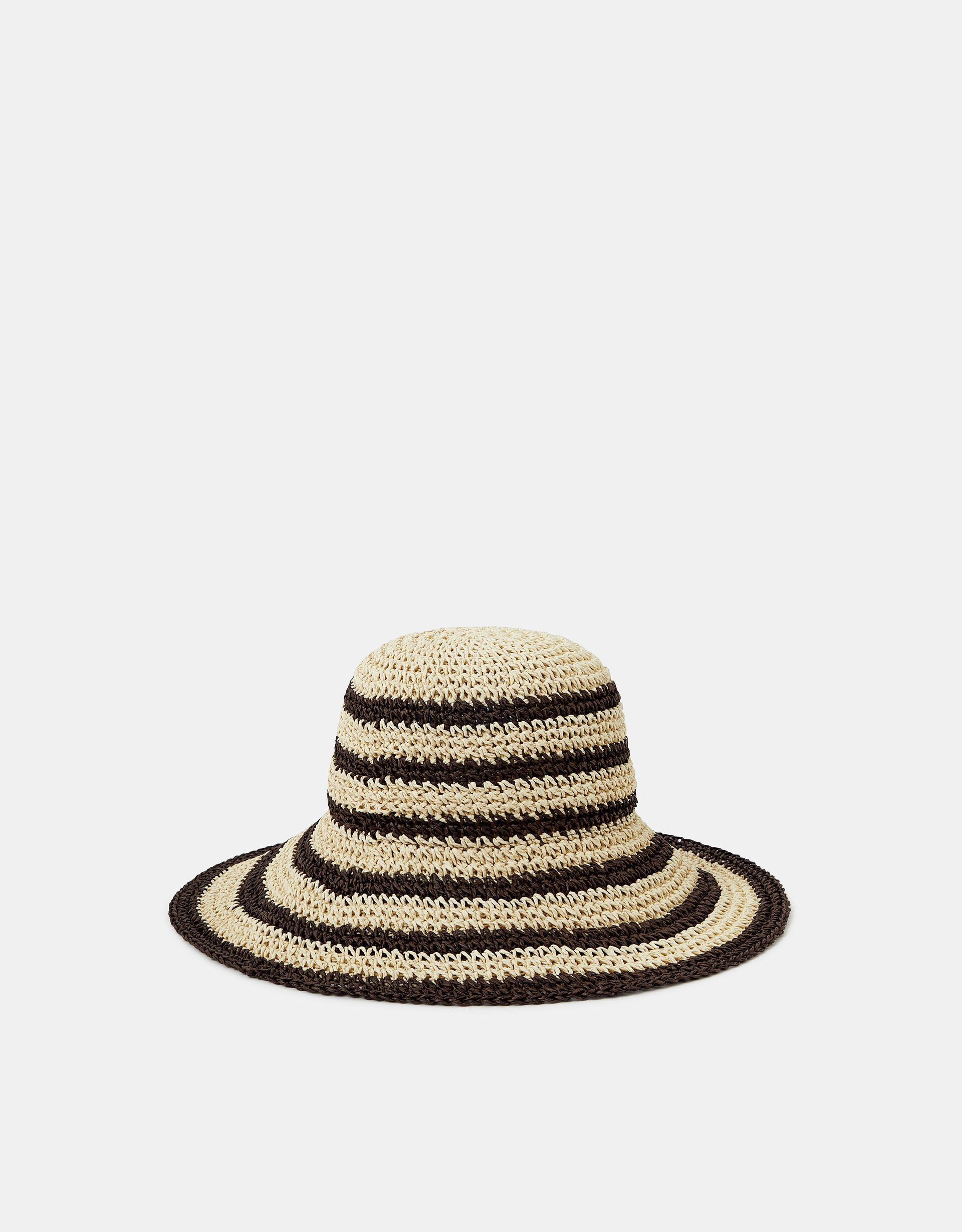Stripe Raffia Bucket Hat | Accessorize (Global)
