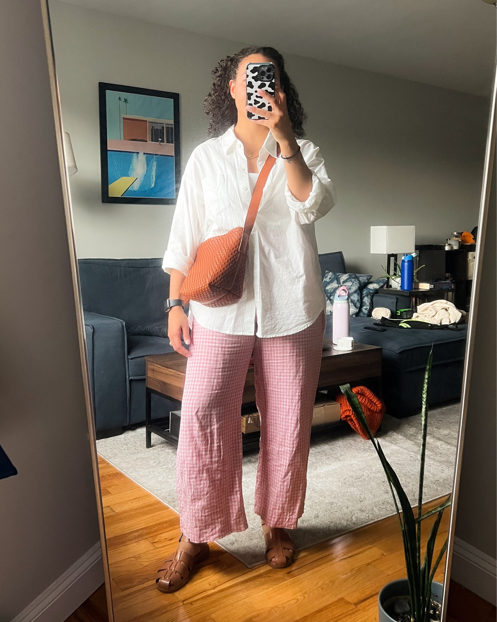 Oversized white poplin button down paired with me-made gingham linen pants and my most comfortable fisherman sandals

#LTKStyleTip